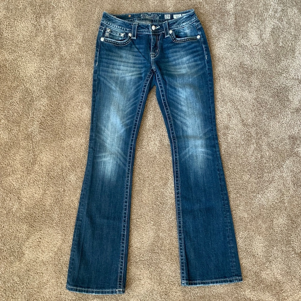 Miss Me Cow Print Boot cut Jean